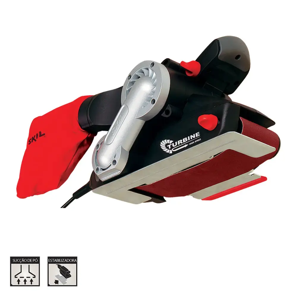 Lixadeira de cinta 7640 900W com maleta Skil 110 V — fotografia 3