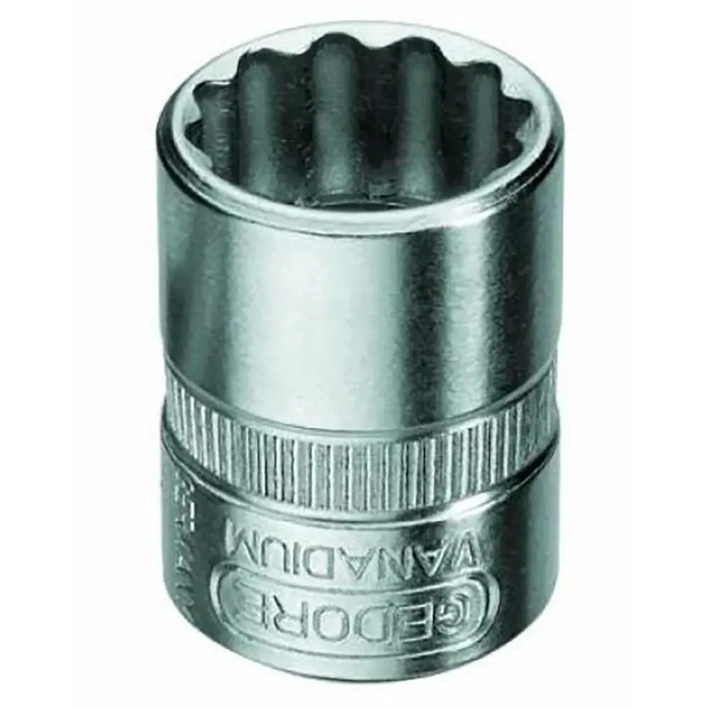 Soquete estriado em aço cromo vanádio 1/4 13MM Gedore — fotografia de referência