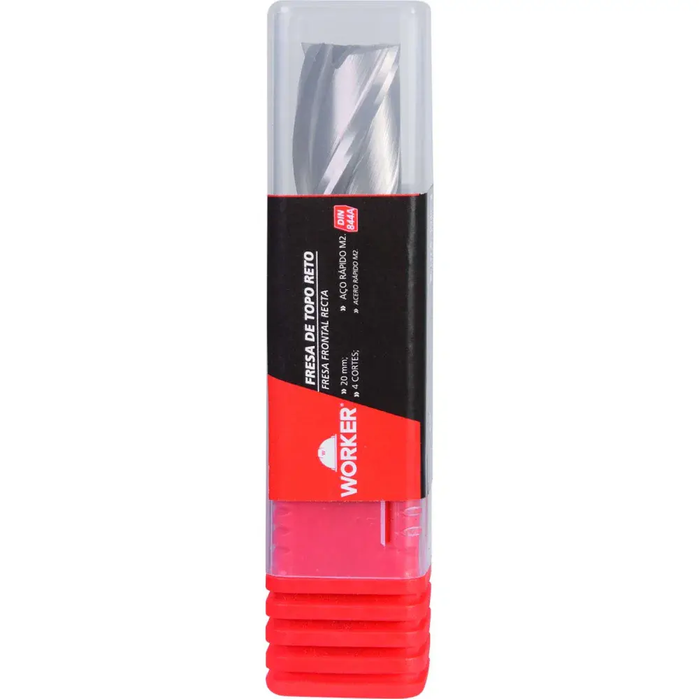Fresa de topo reto aço rápido 20MM haste 20MM Worker — fotografia 6