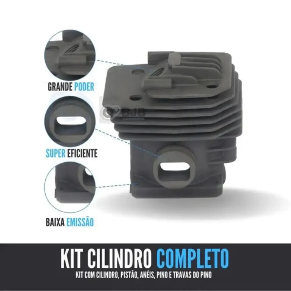 Kit cilindro para roçadeira stihl FS220 35MM pistão anéis terra — fotografia 4