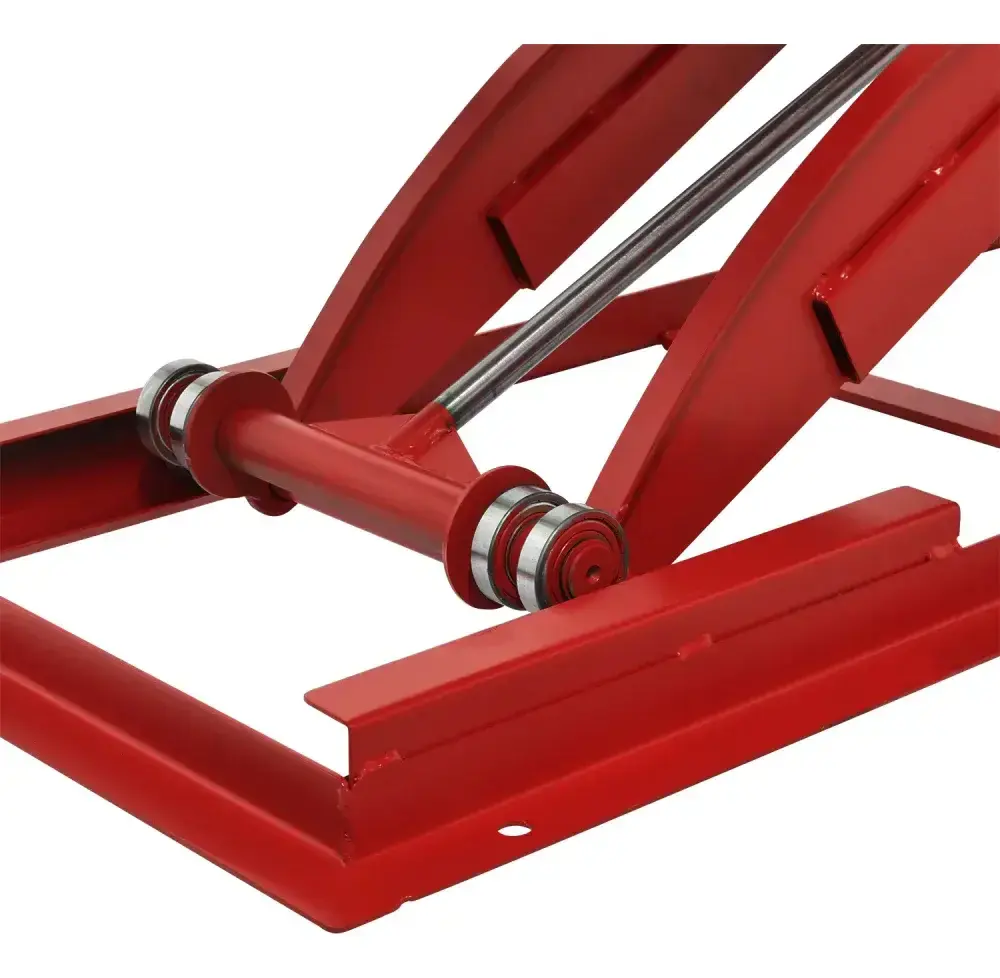 Elevador de moto pneumático 400KG vermelho Bumafer — fotografia 4