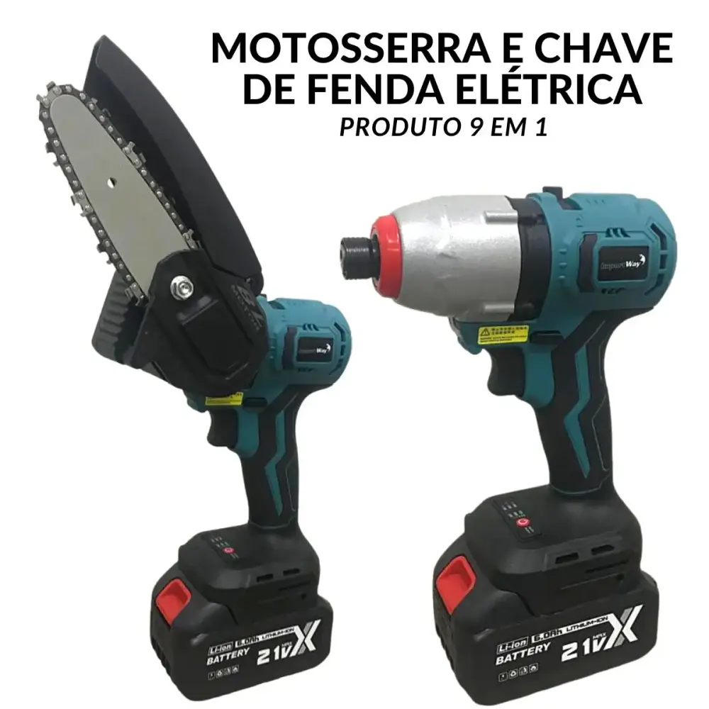 Furadeira a bateria 21V multifuncional 9 em 1 ImportWay — fotografia 8