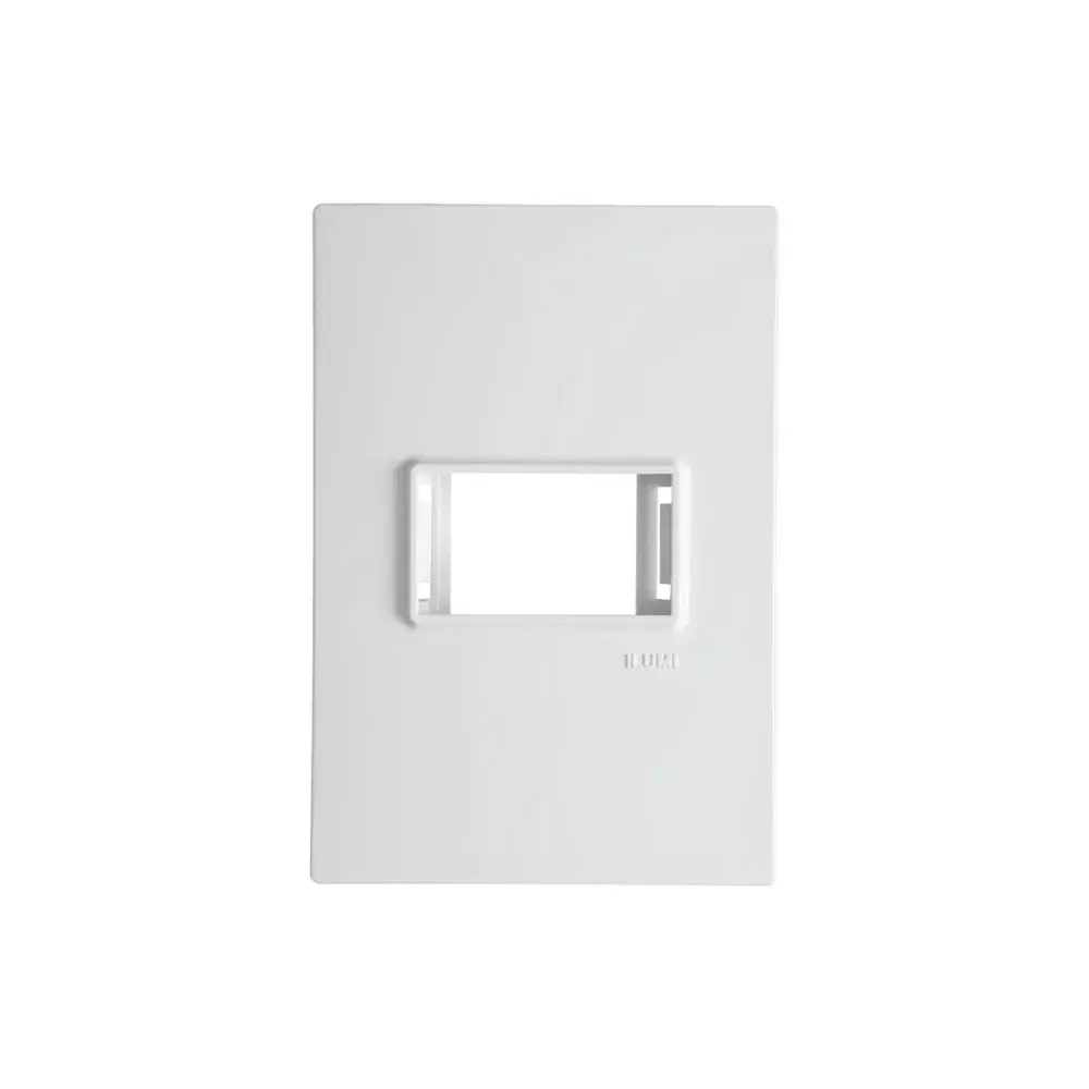 Placa 4X2 1 módulo horizontal com suporte vivaz branco Ilumi — fotografia de referência