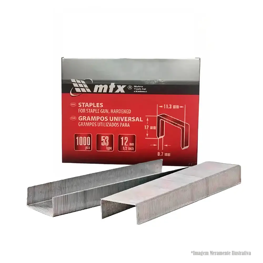 Grampos para Grampeador 106 de 12mm com 1.000 peças 411229 MTX — fotografia de referência