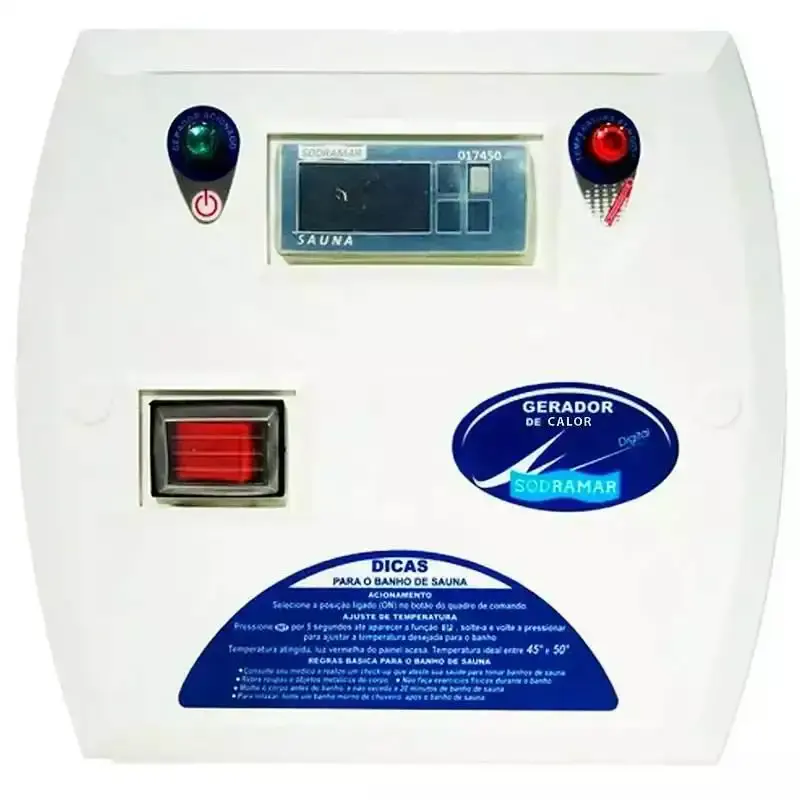 Gerador de Calor Sauna Seca 6,0KW Até 10 M³ c/ Quadro Digital e Pedras Dolomitas SODRAMAR Bivolt — fotografia 3
