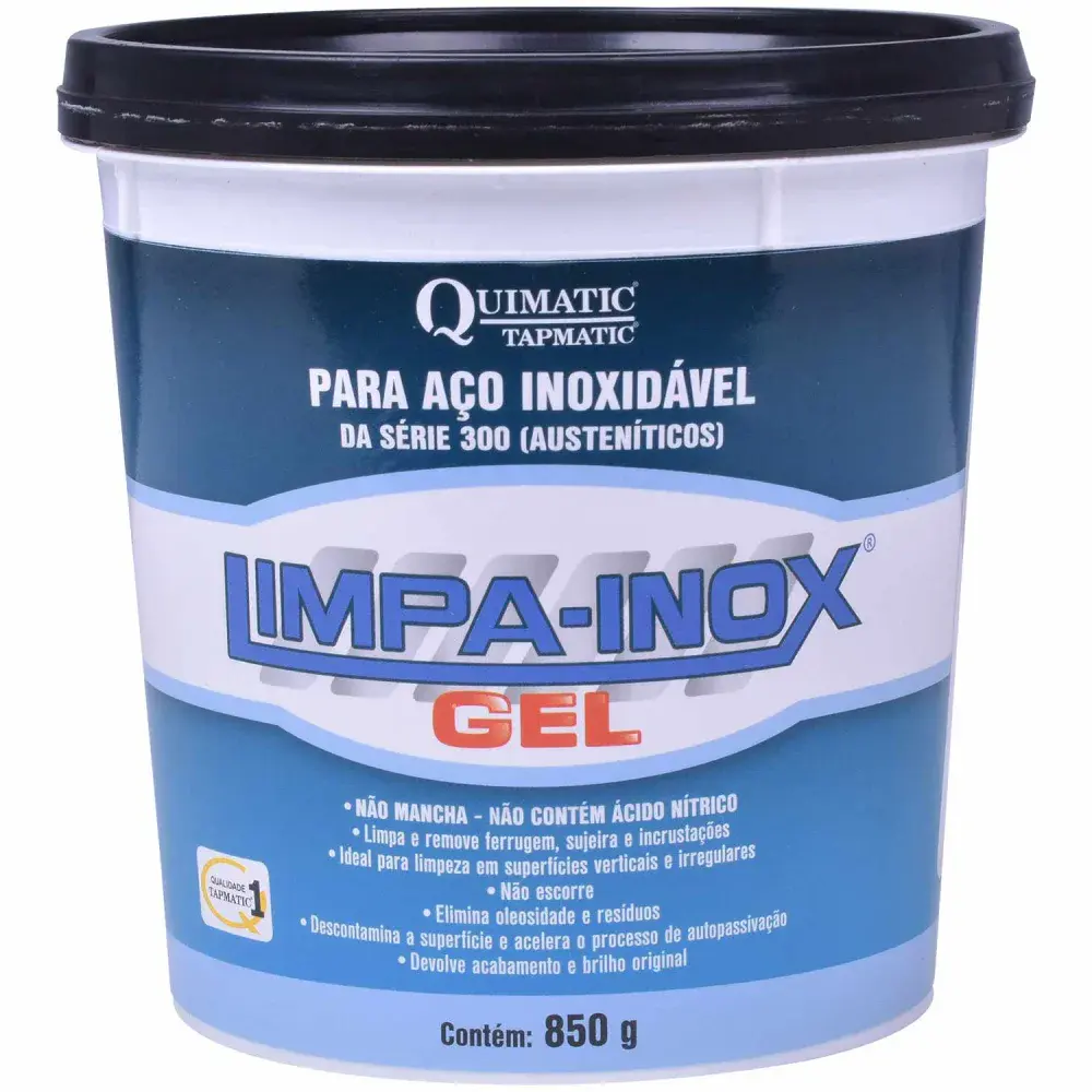 Limpa-inox gel quimatic - 850 g - quimatic tapmatic