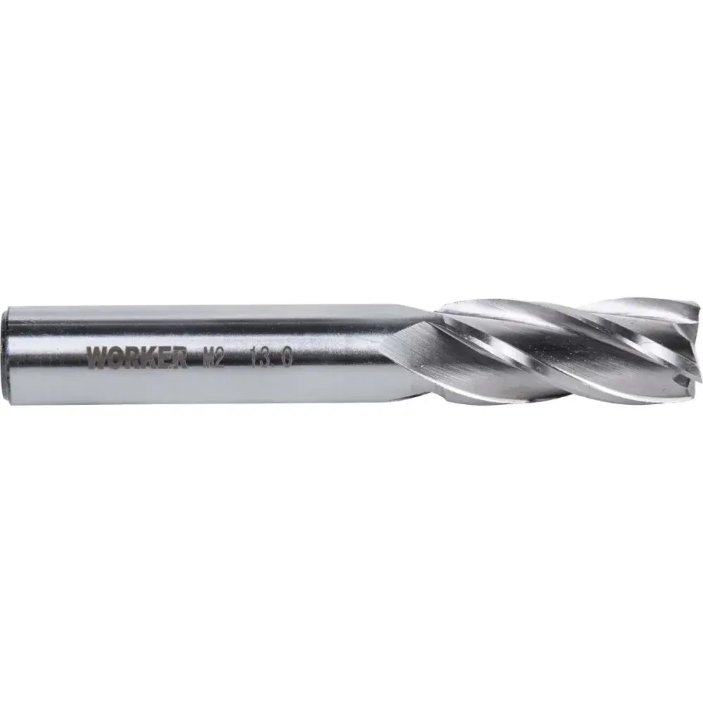 Fresa de topo reto aço rápido 13MM haste 12MM Worker