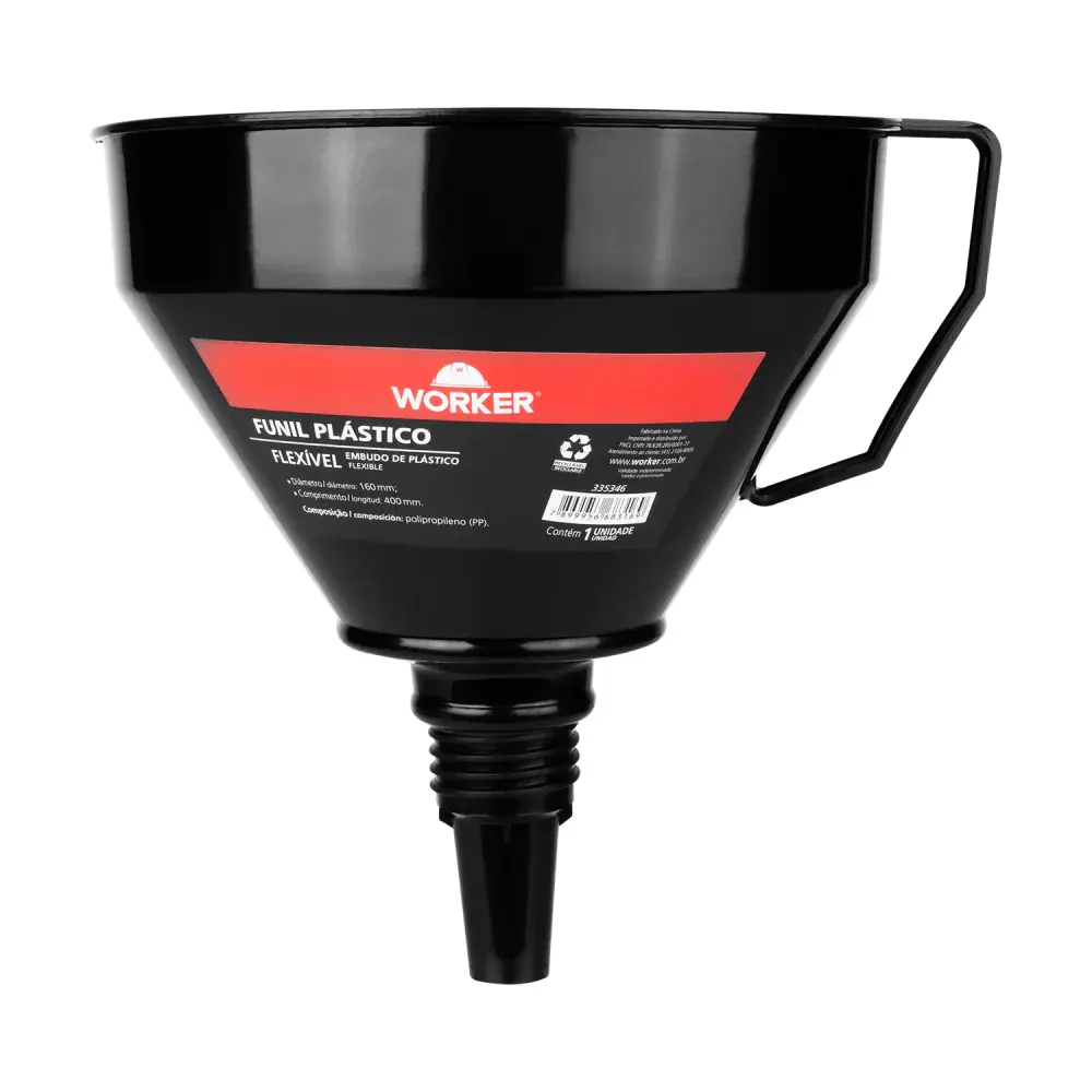Funil plástico flexível 160MM da Worker — fotografia de referência