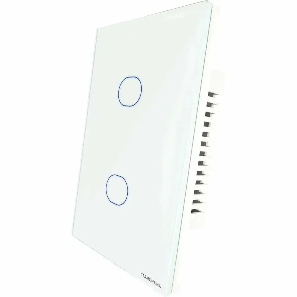 Interruptor touch smart branco com 2 canais Tramontina — fotografia 6