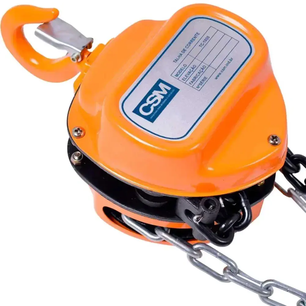 Talha manual de corrente 5000KGF TC500 3 metros CSM — fotografia 5