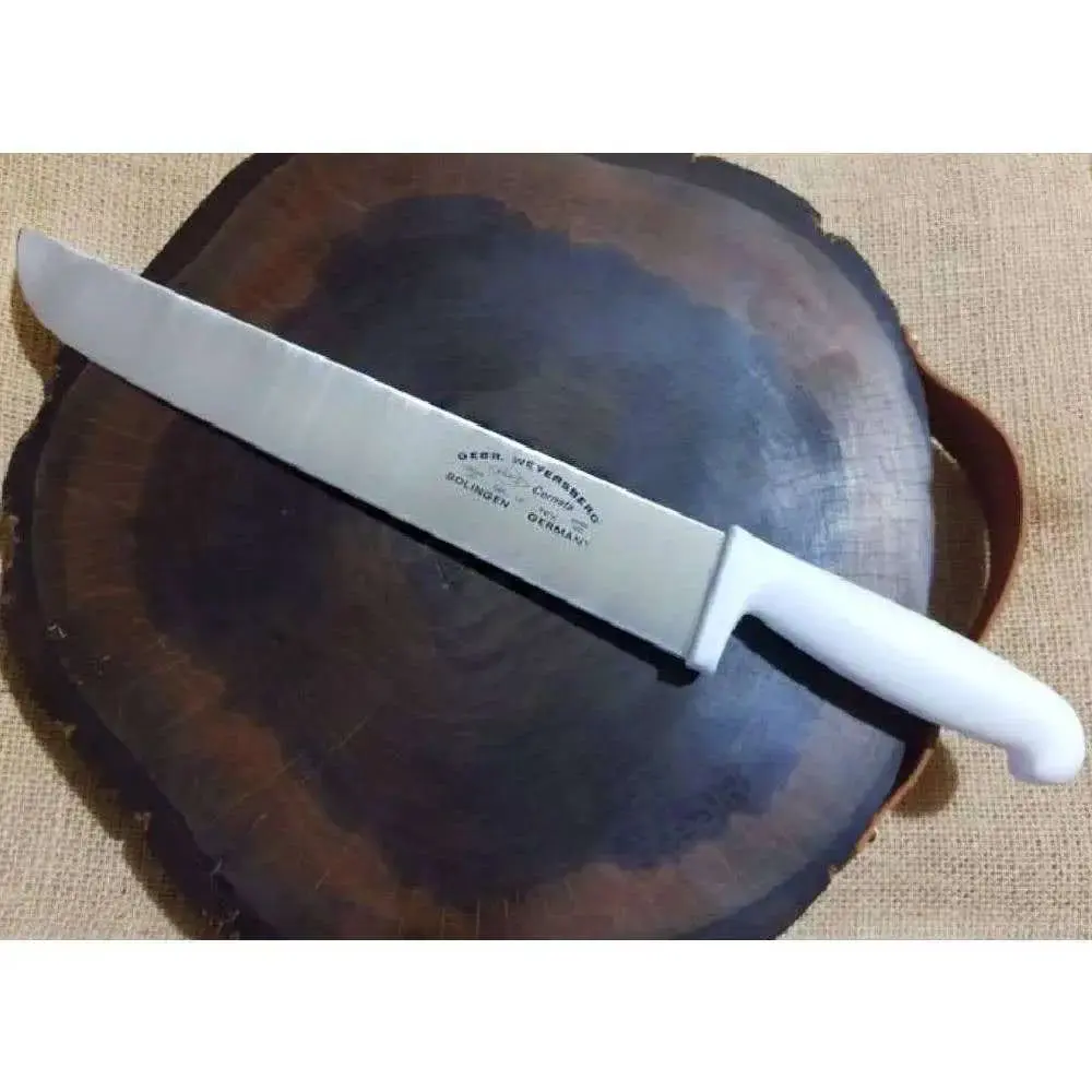 Faca para carne 12 POL cabo branco tradicional Corneta — fotografia 5
