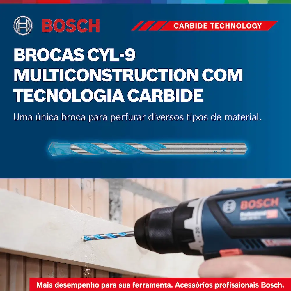 Jogo de Brocas Multi Construction CYL-9 de 4.0 á 8.0 MM Kit c/ 4 Peças 2607018285000 BOSCH — fotografia 7