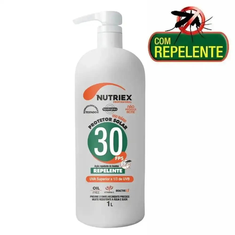 Protetor solar FPS 30 com repelente 1L bombona Nutriex — fotografia 2