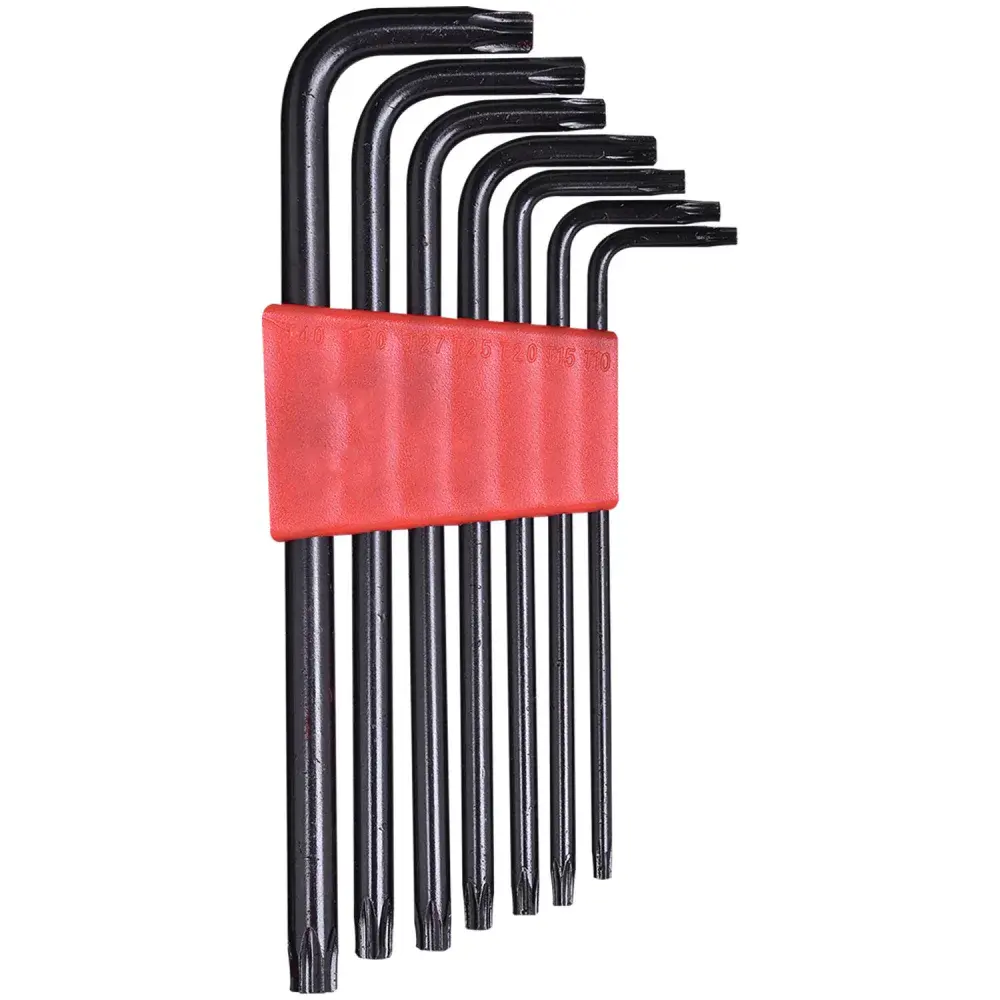 Jogo de chaves torx curta 7 peç T10 a T40 Worker