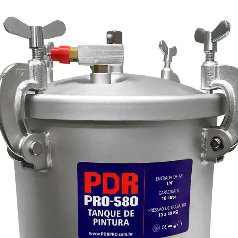 Tanque de pintura 10 litros com pistola de pintura sucção PDR Ldr2 — fotografia 5