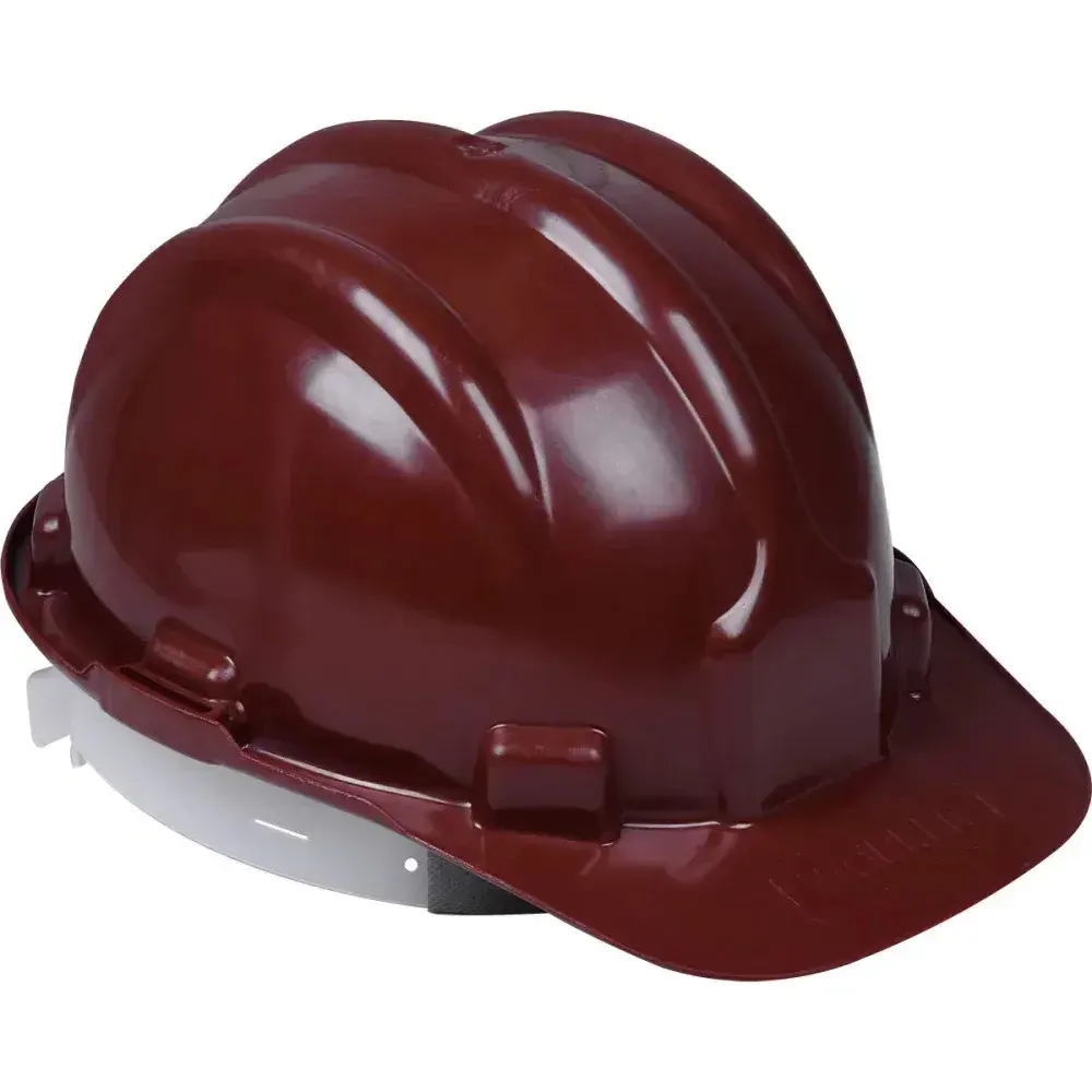Capacete de segurança com carneira e aba frontal marrom Worker — fotografia 9