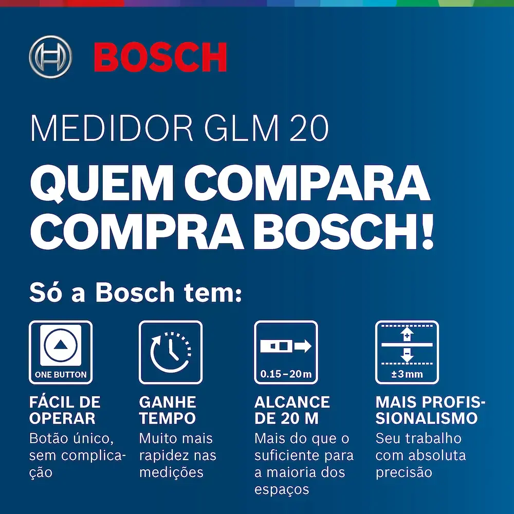 Trena à laser GLM 20 medidor de distância à laser 20 metros Bosch — fotografia 9