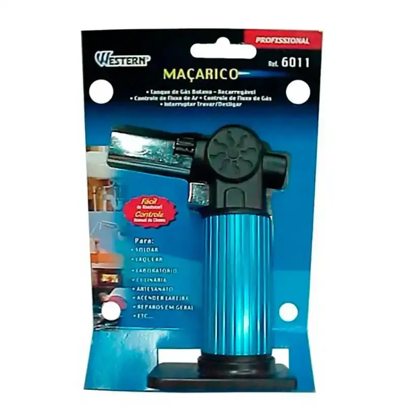 Mini maçarico para solda e culinária à gás butano R6011 Western — fotografia 4
