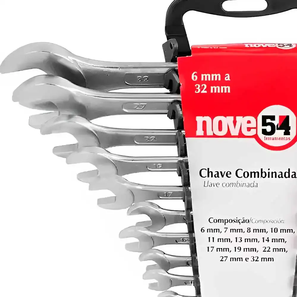 Chave combinada jogo 6 a 32 MM com 12 peças Nove54 — fotografia 2