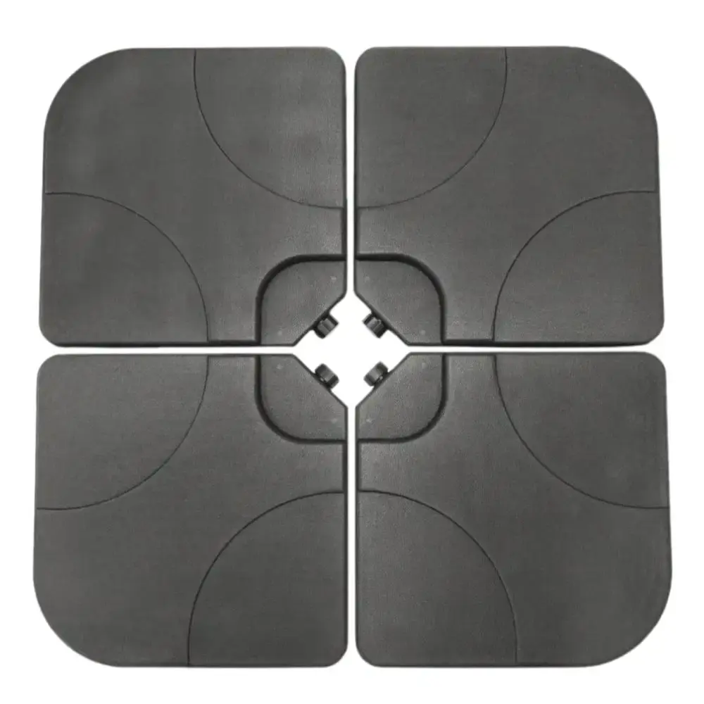 Base para ombrellone 60KG com 4 peças preto IWCJ002 ImportWay — fotografia de referência