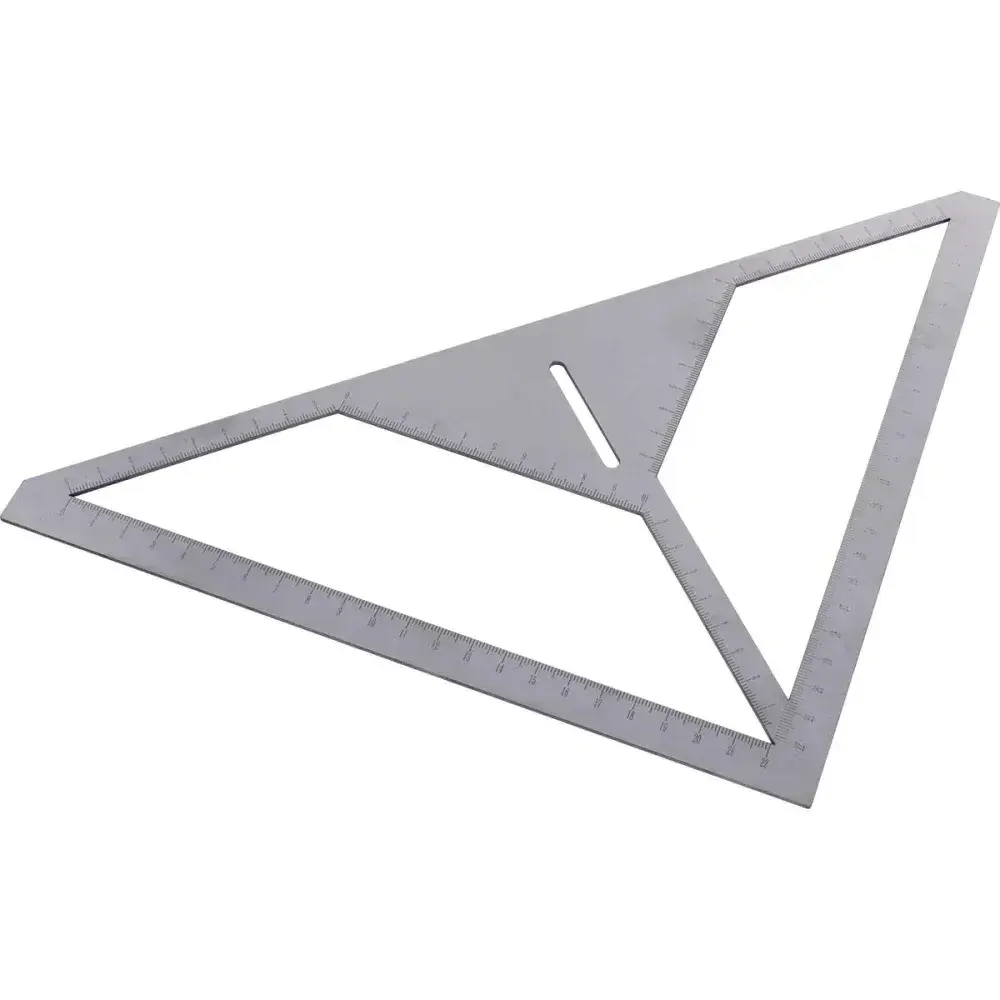 Gabarito triangular aço inox 22CM Bumafer — fotografia 9