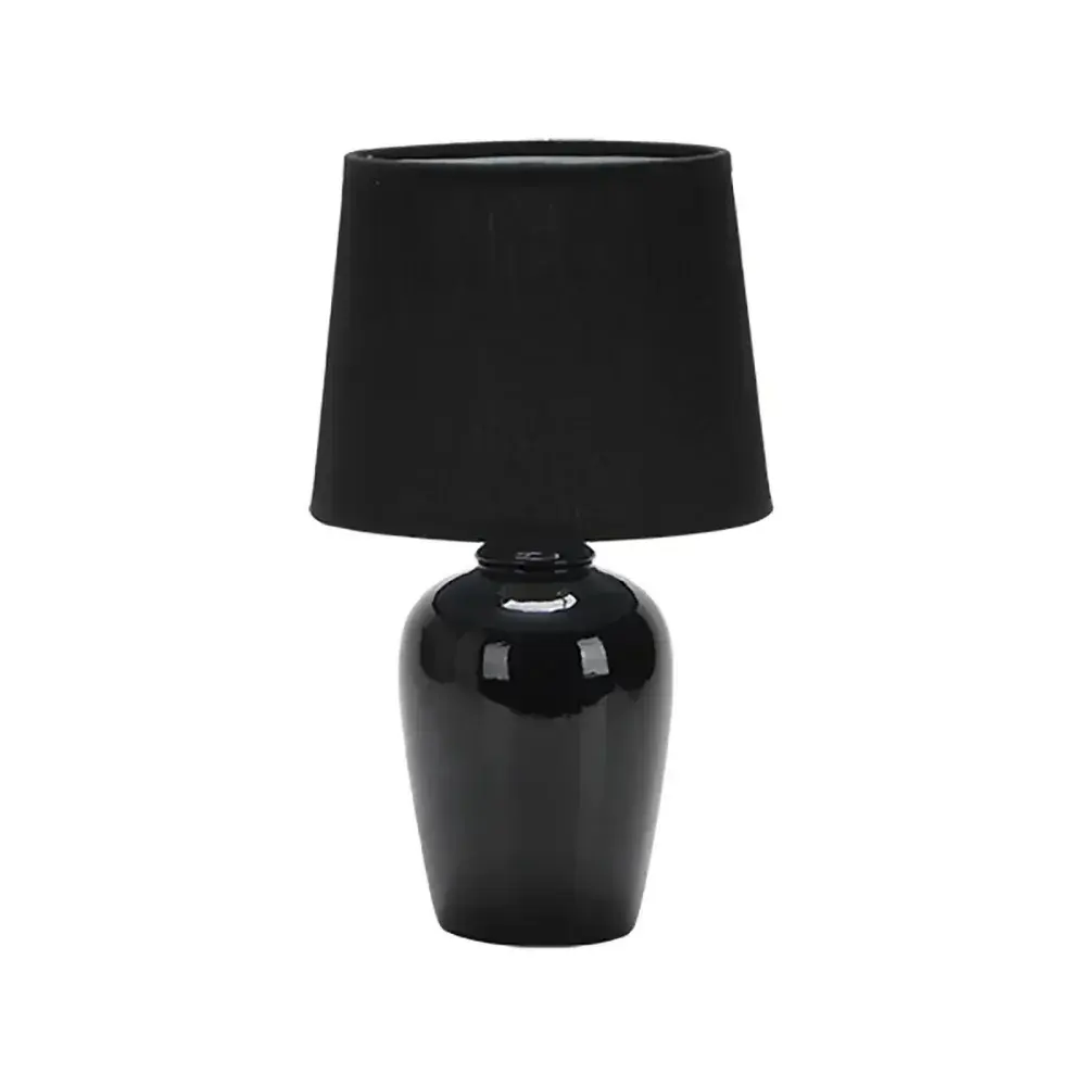 Abajur de cerâmica pottery E27 preto 32CM 25W 250V Taschibra — fotografia 2