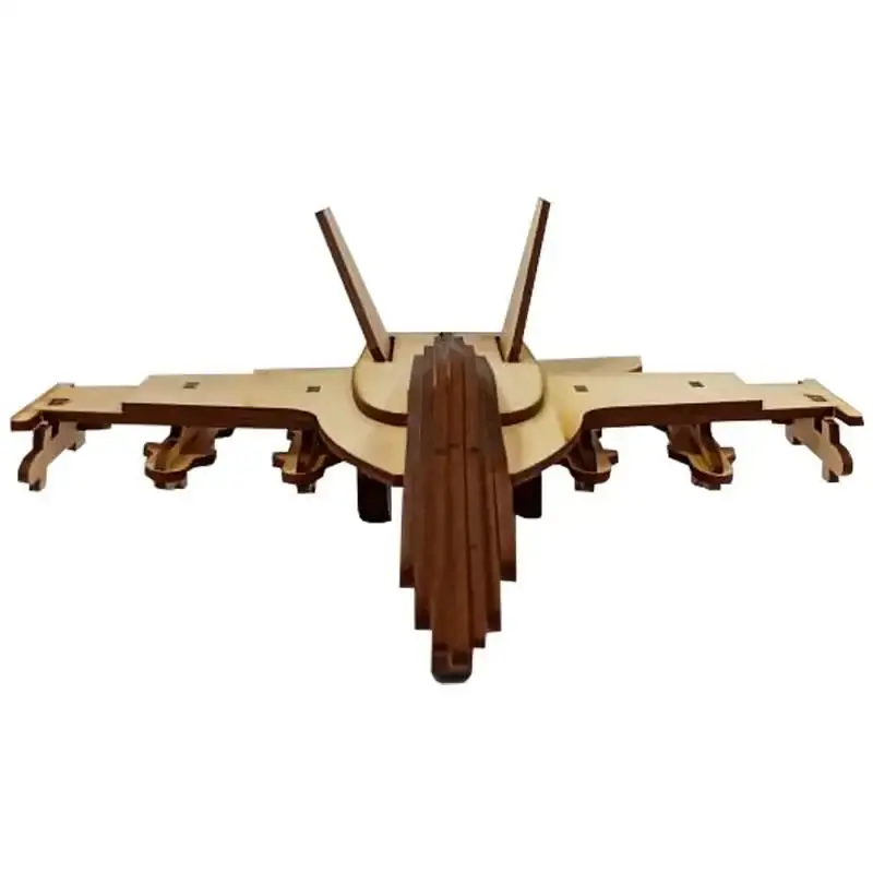 Quebra-cabeça 3D miniatura colecionável avião caça F-14 em MDF Arte — fotografia 3