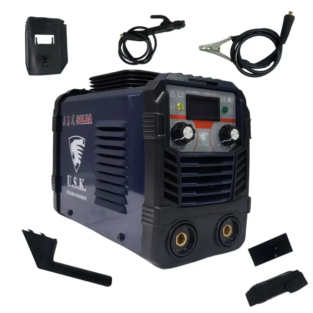 Máquina solda inversora painel digital bivolt MMA-250 USK — fotografia de referência