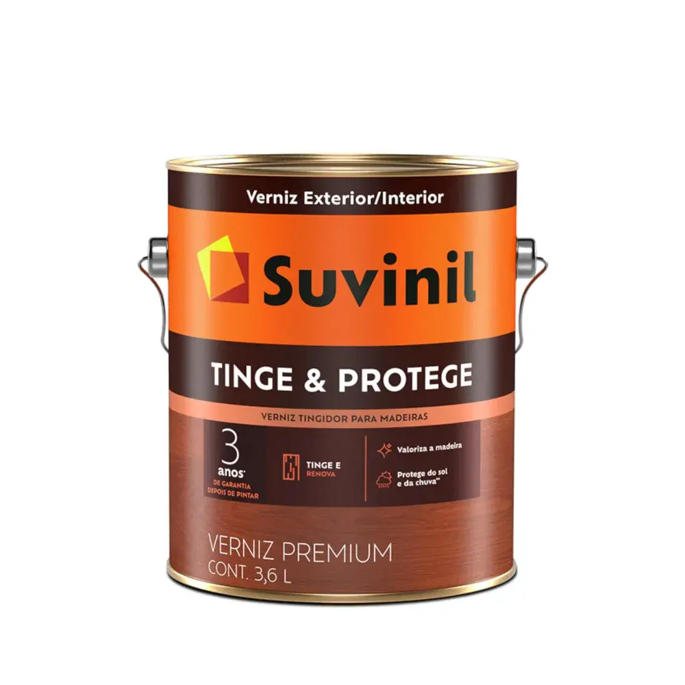 Verniz tinge e protege brilho mogno 3,6L Suvinil — fotografia de referência