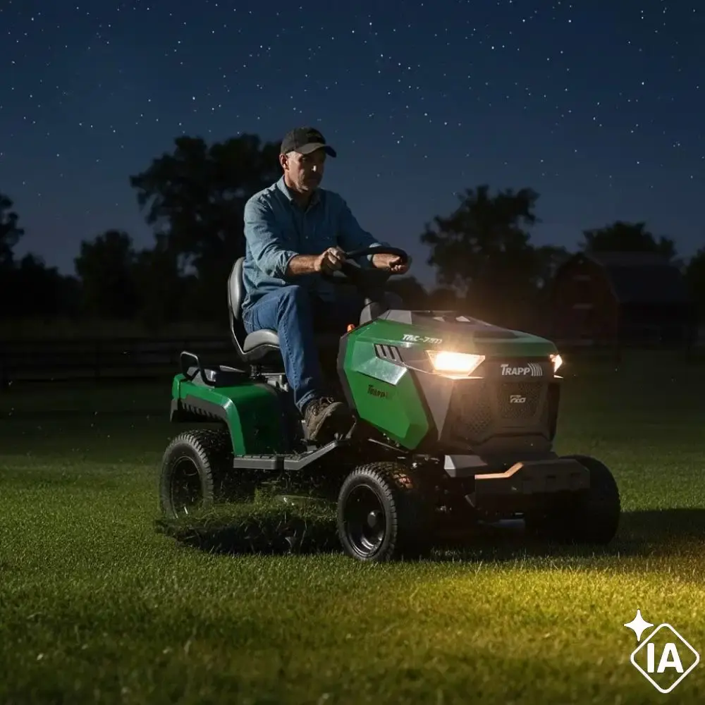Trator cortador grama 19,5HP horímetro 4 t 108CM hidrostático TRC 750 Trapp — fotografia 7