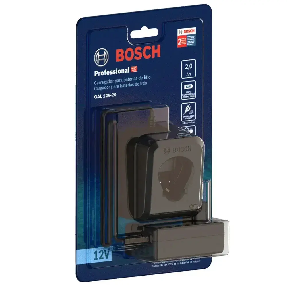 Carregador bateria biv gal 12V-20 Bosch — fotografia 9