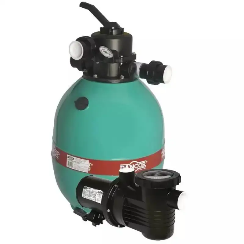 Filtro piscina DFR 11 com bomba 1/4 CV Dancor + areia — fotografia de referência