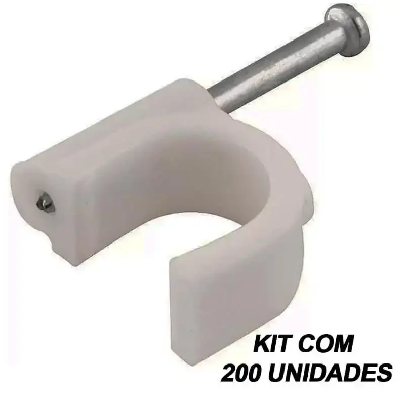 Kit grampos para fios 10MM redondo com 200 unidades 2898120010 Vonder — fotografia de referência