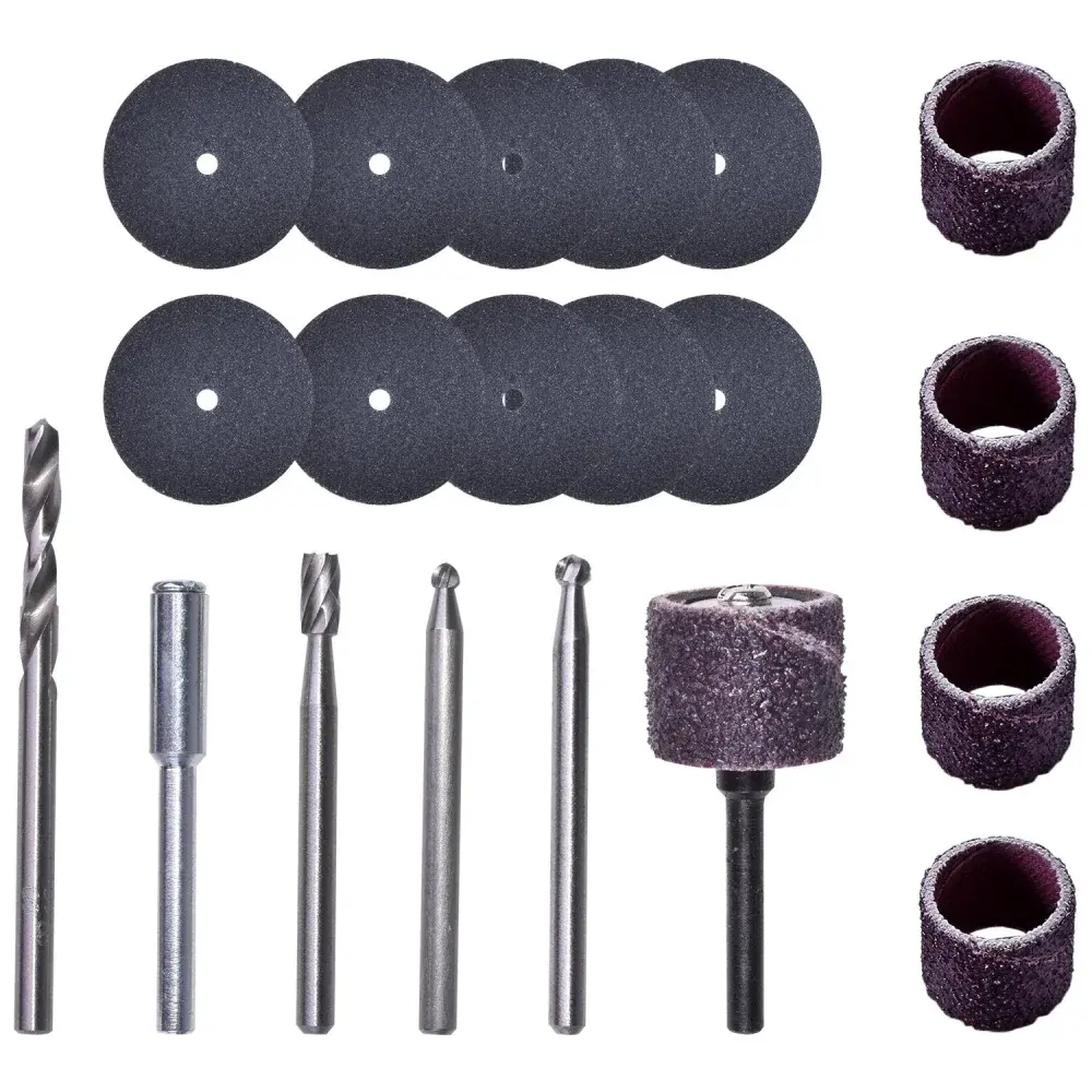 Kit para mini retífica 20 peç para madeira Dremel — fotografia 4