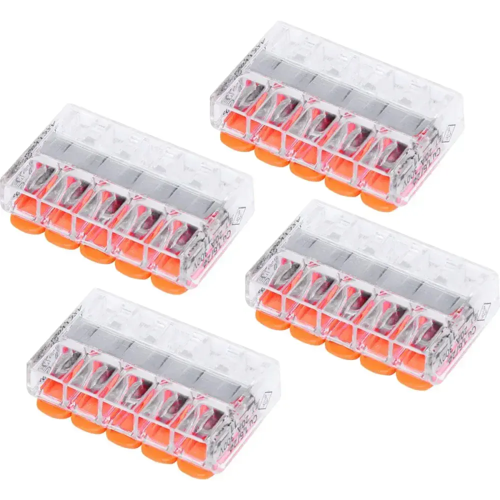 Conector emenda Wago 221 5 derivações 4MM 4 peç — fotografia 6