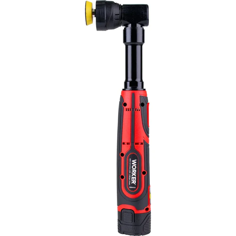 Mini politriz roto orbital a bateria 12V Worker com kit 8 acessórios — fotografia 3