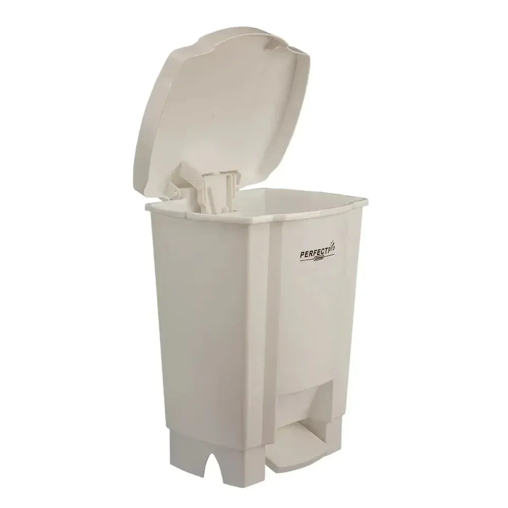 Lixeira resistente e balanceada branca 17L Perfect — fotografia 10
