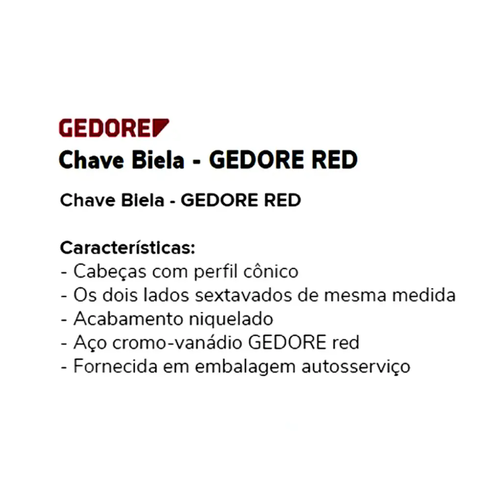 Chave Biela l de 9/16Pol 3301523 | R01900036 GEDORE RED — fotografia 5