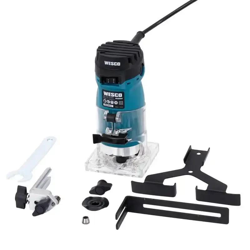 Tupia laminadora 6 MM 500W com 2 pinças WS5047 Wesco 110 V — fotografia 6