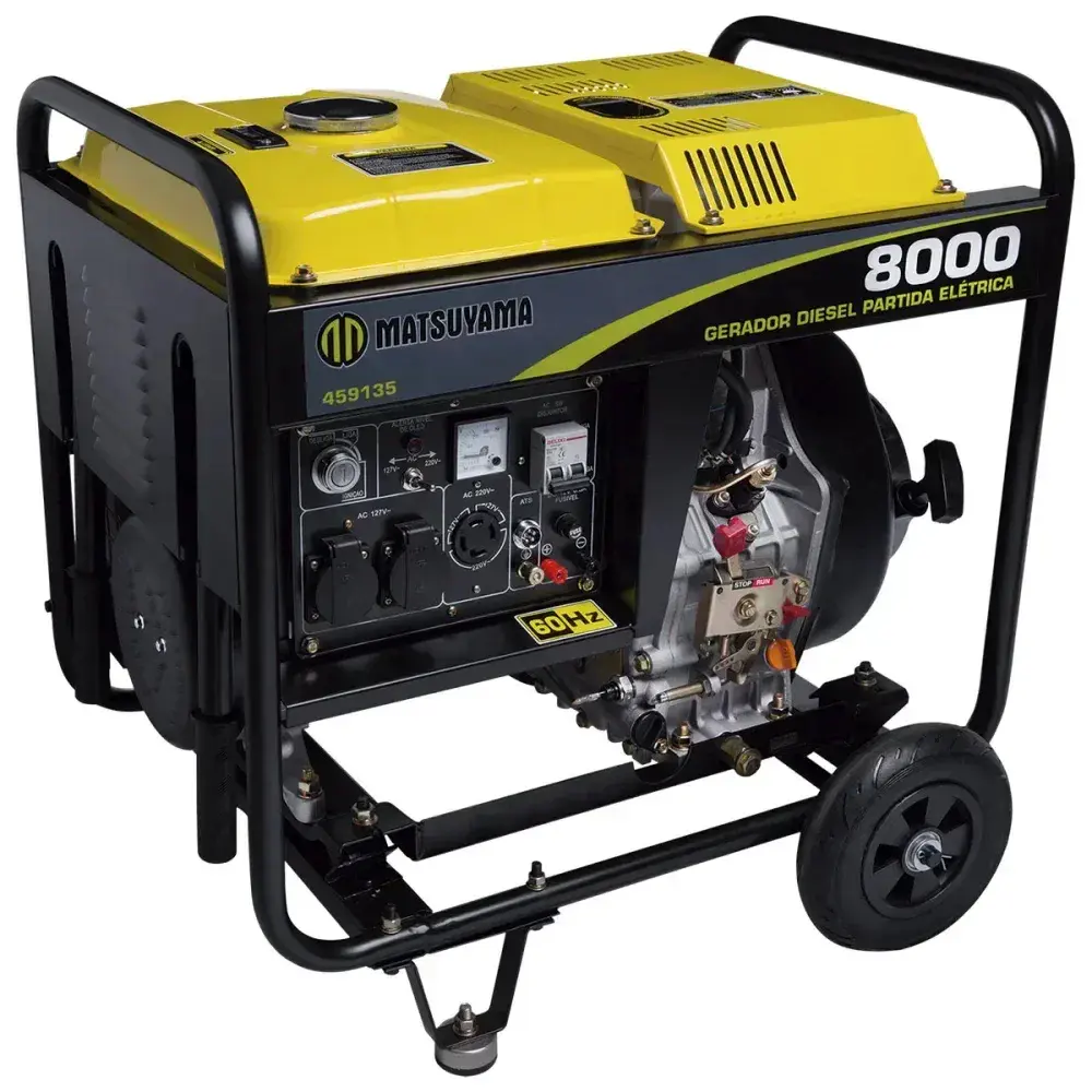 Gerador de energia diesel 8000 gda mono 127/220V Matsuyama — fotografia 3