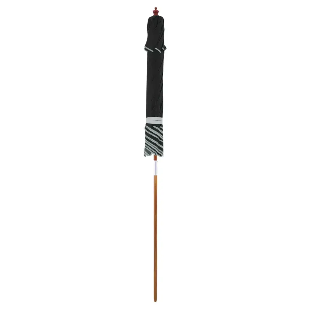Ombrellone itapema em bagum com haste de madeira 2.00M preto 201607 BEL BEL FIX — fotografia 2