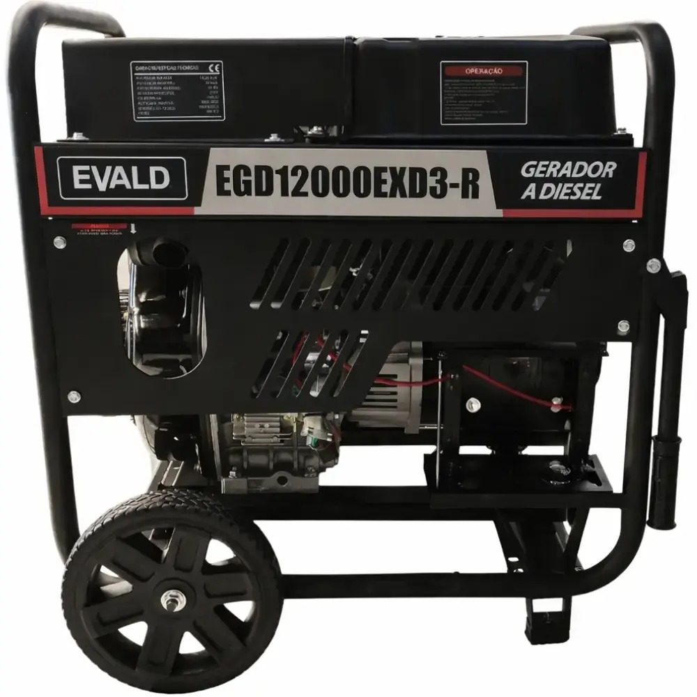 Gerador energia diesel 11,25 KVA AVR partida elétrica 220V trifásico EGD12000EXD3-R Evald — fotografia de referência