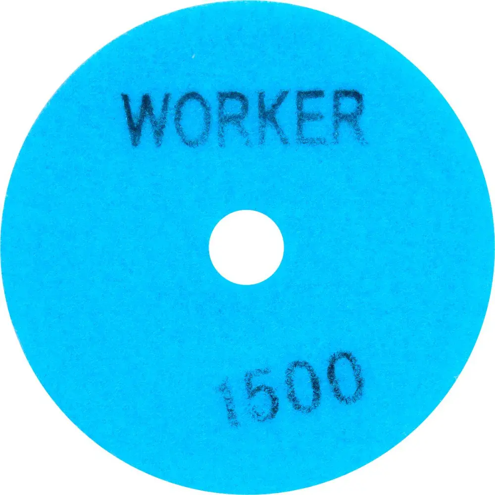 Disco de lixa diamantada com velcro 4 G1500 azul claro Worker — fotografia de referência
