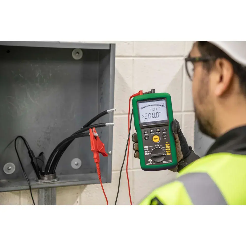 Megômetro digital portátil 1KV cat iv 600V Greenlee — fotografia 4