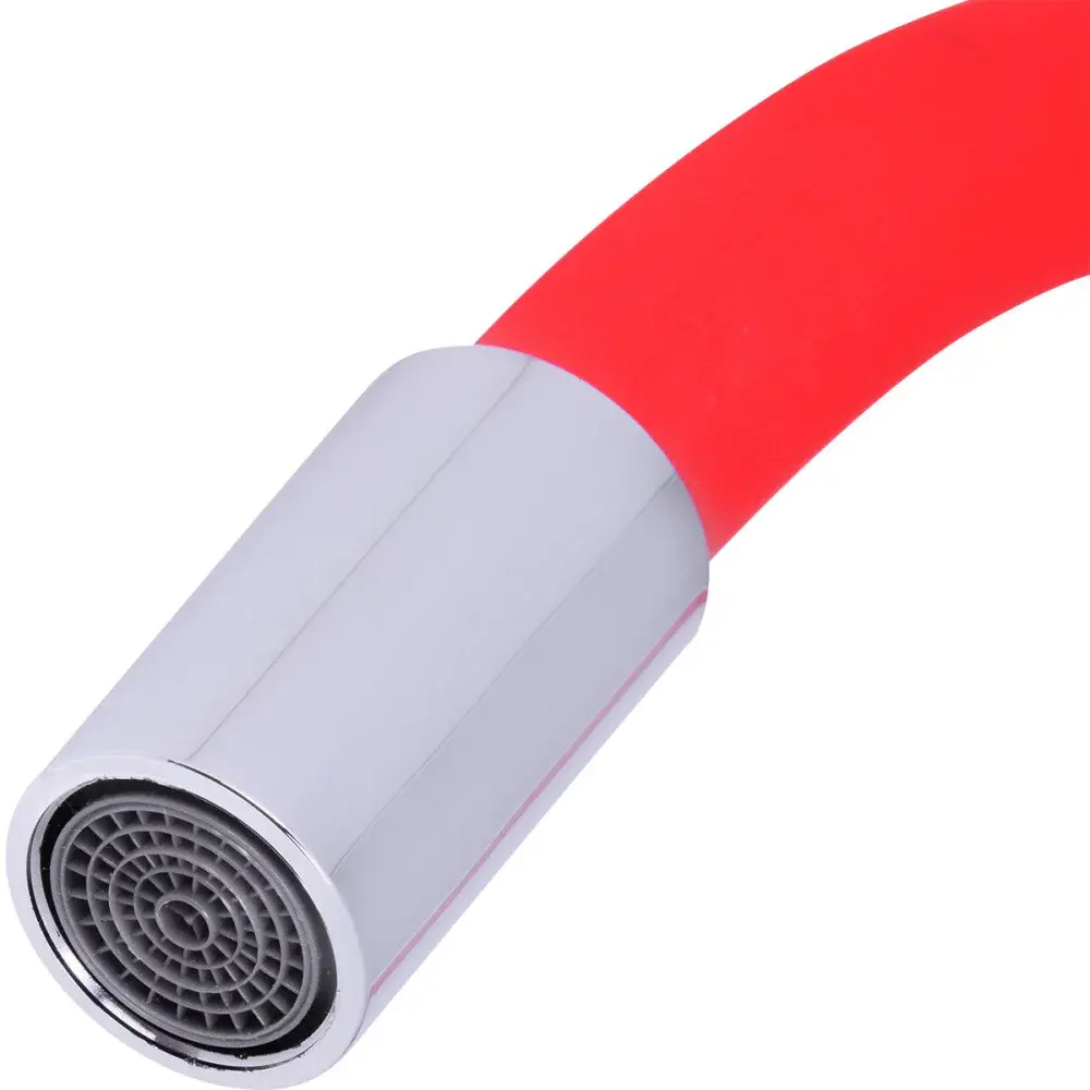 Torneira para cozinha com bica flexível C98 vermelha 1/2 Liege — fotografia 4