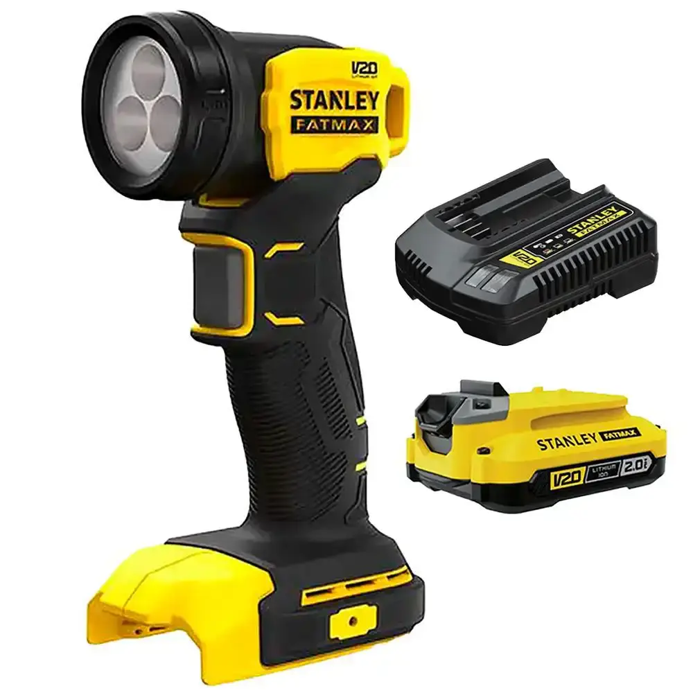 Lanterna Led á Bateria 20v Max SCL020-B2 + Carregador e Bateria 20v STANLEY