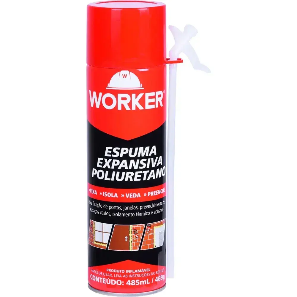 Espuma expansiva de poliuretano 485ML Worker — fotografia 5