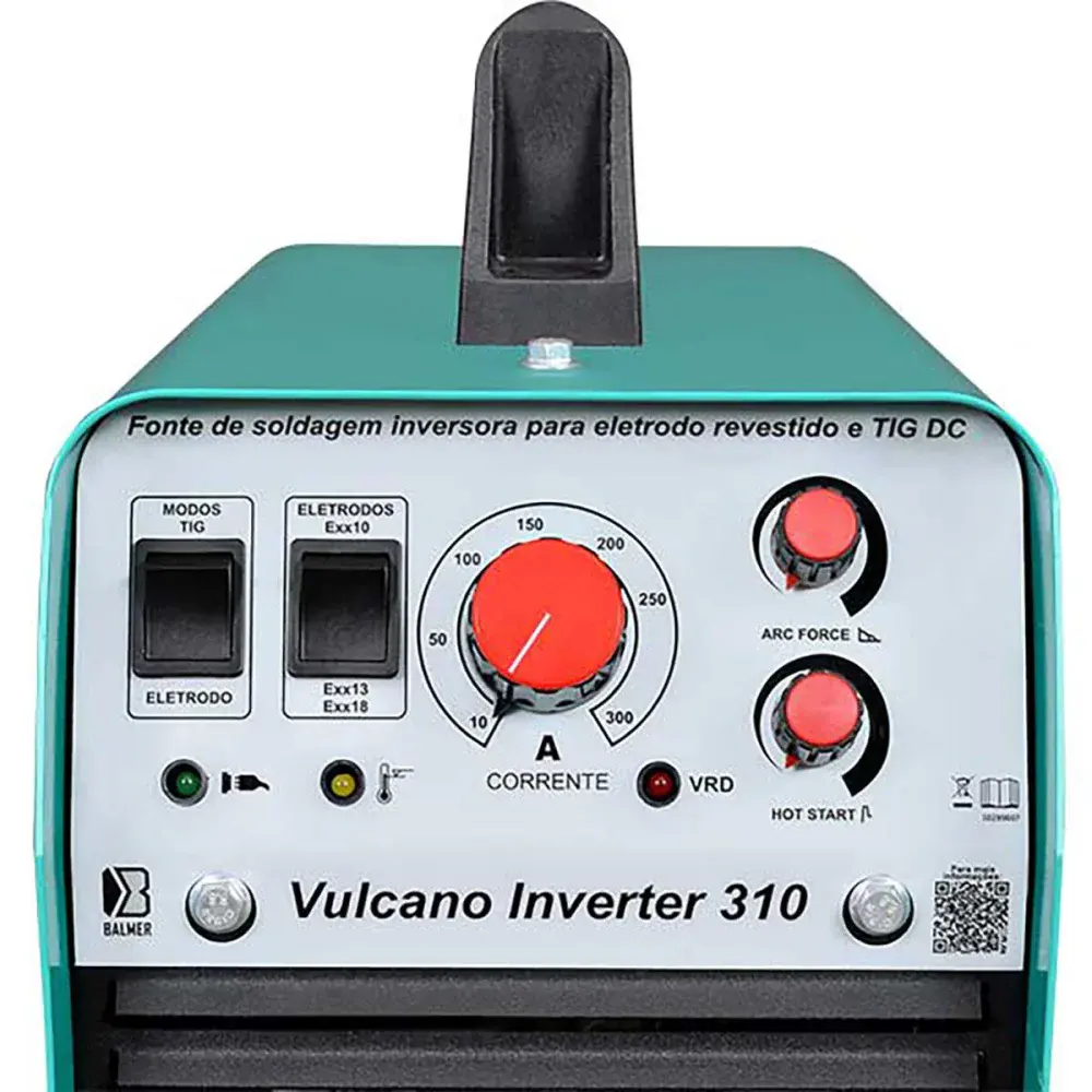 Máquina de solda mma-tig vulcano inverter 310 trif Balmer — fotografia 3