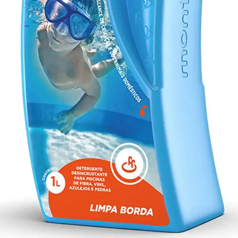 Limpa borda para piscina e hidrotaques 1 litro com 10 unidades Montreal — fotografia 4