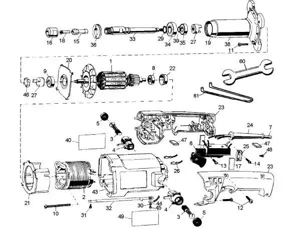 Induzido retificadeira DW888 220V Dewalt - 450964-01SV — fotografia 4